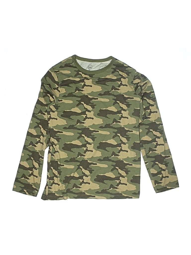 Pre-owned Wonder Nation Kids' Long Sleeve T-shirt In Green