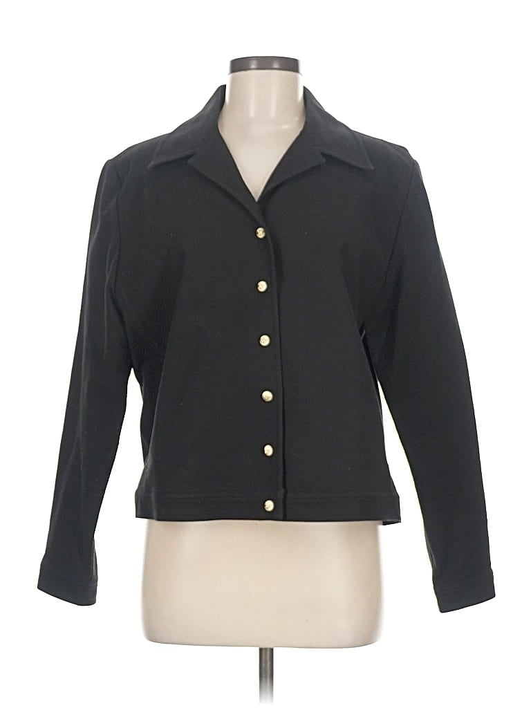 Pre-owned St John Blazer Jacket In Black
