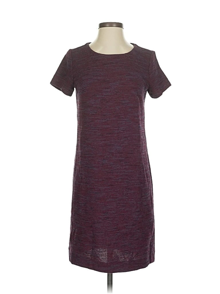 Pre-owned Ann Taylor Loft Casual Dress In Burgundy