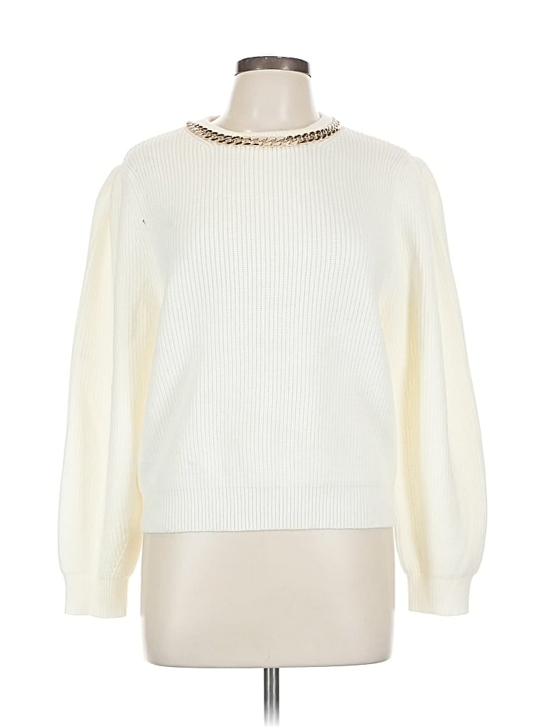 Pre-owned Ann Taylor Pullover Sweater In White
