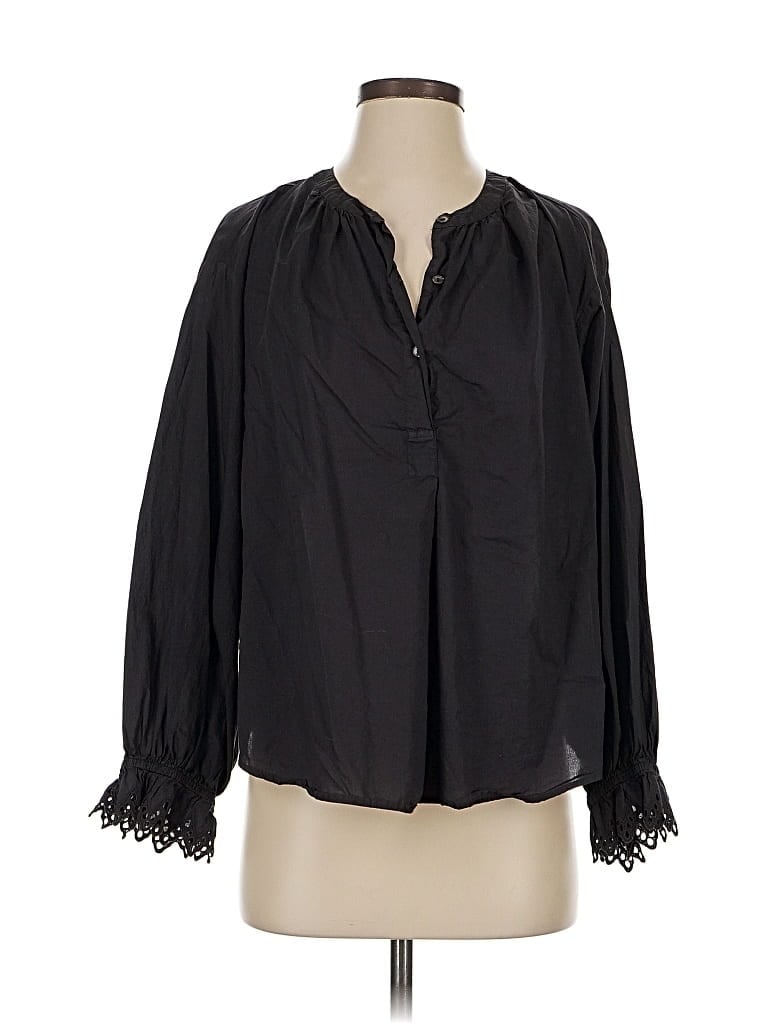Pre-owned Velvet By Graham & Spencer 3/4 Sleeve Blouse In Black