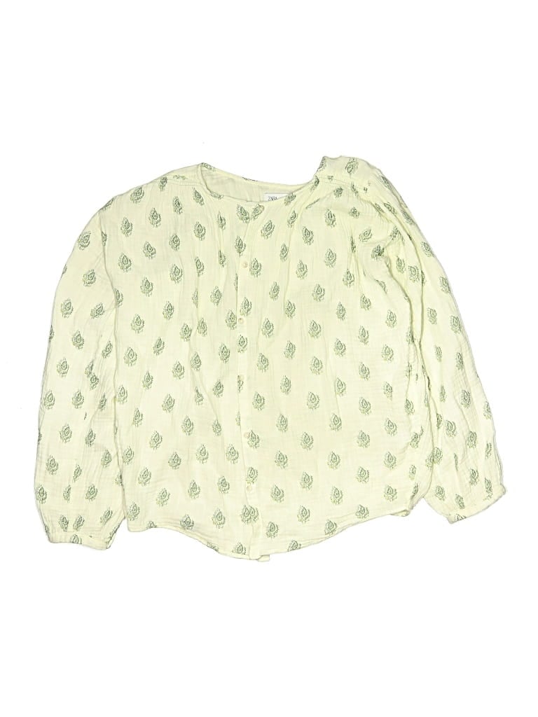 Pre-owned Zara Kids' Long Sleeve Top Yellow Tops