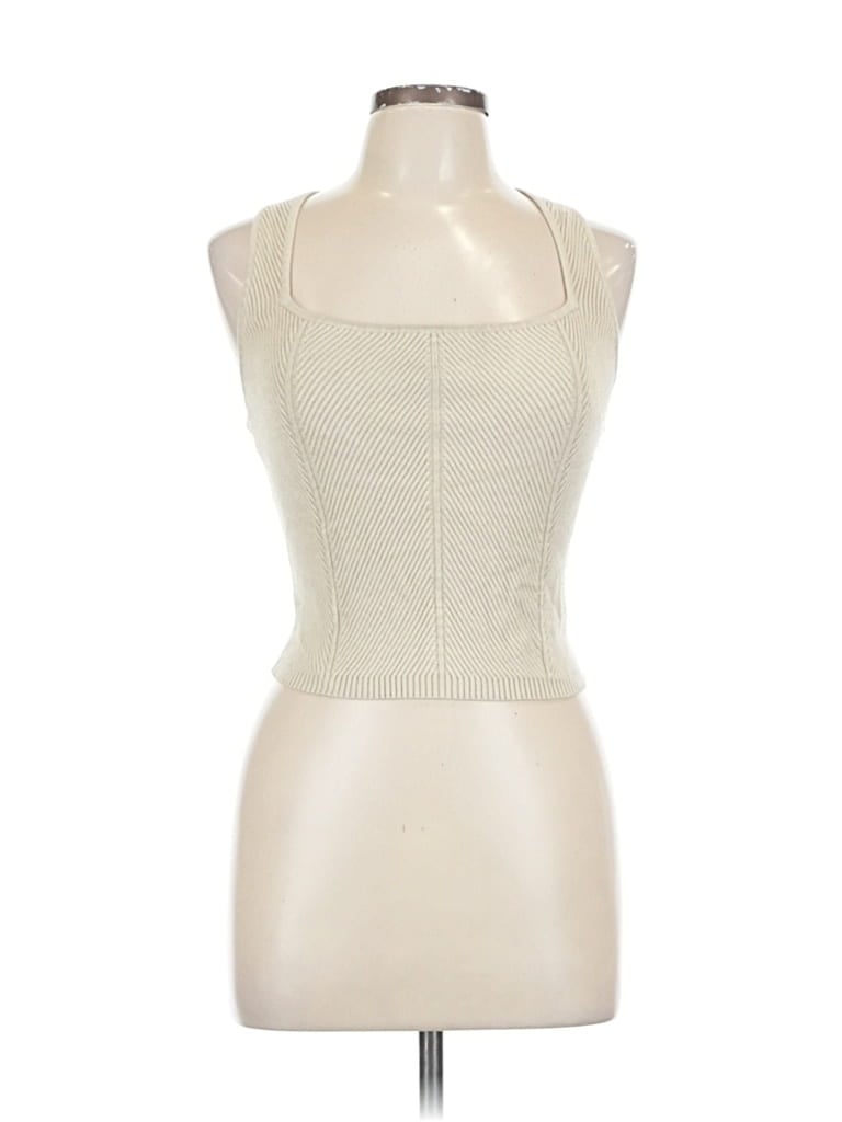 Pre-owned Abercrombie & Fitch Sweater Vest In White