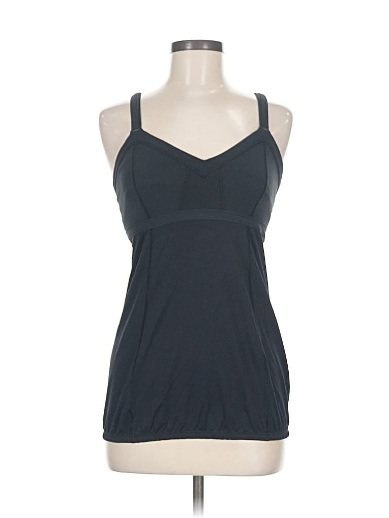 Pre-owned Lululemon Athletica Tank Top Black Halter Neckline Tops