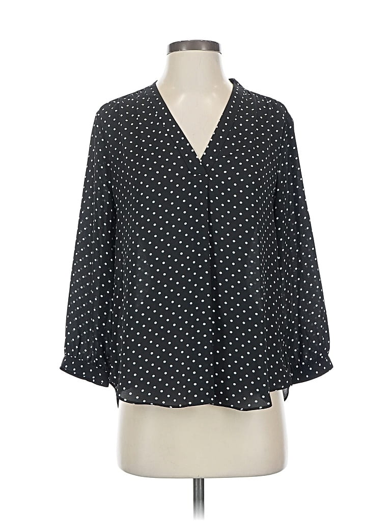 Pre-owned Vince Camuto 3/4 Sleeve Blouse In Black