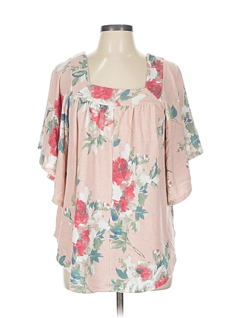 Pre-owned Bluivy Short Sleeve Blouse In Pink