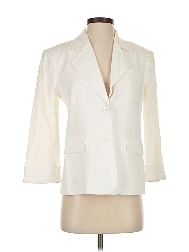 Pre-owned Alice And Olivia Alice + Olivia Blazer Jacket In White