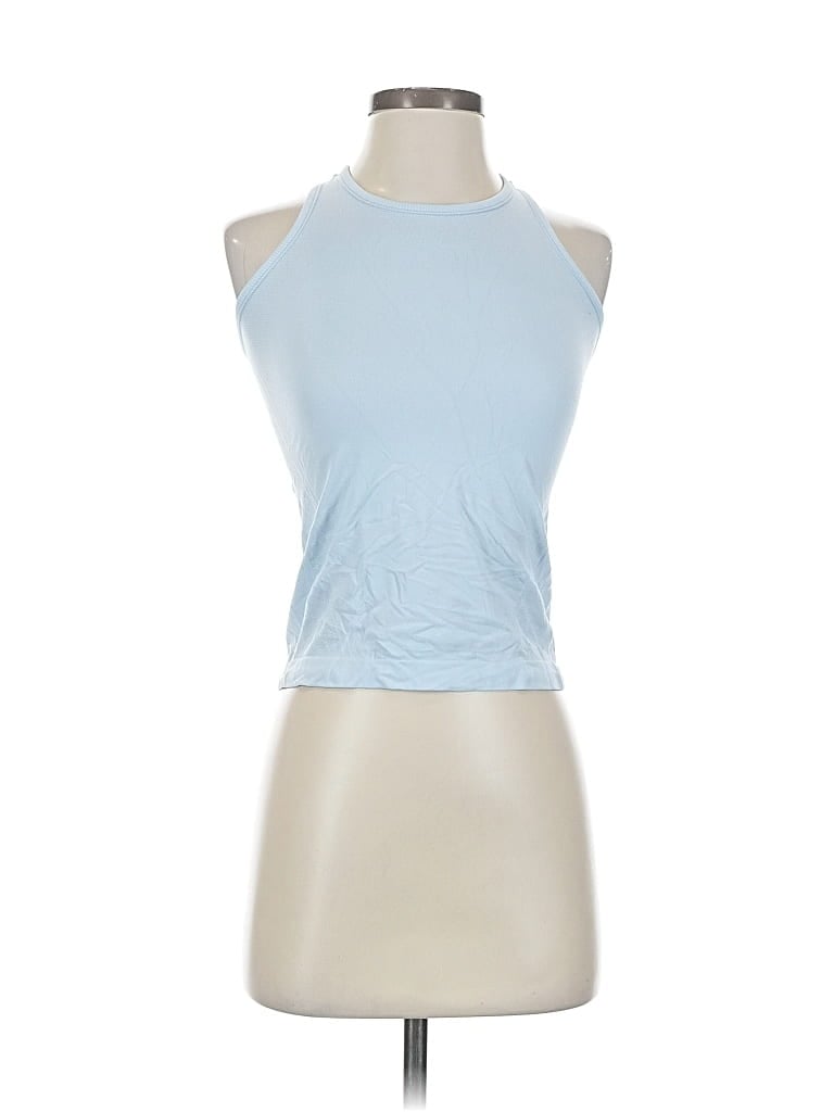 Pre-owned Athleta Tank Top Blue Halter Neckline Tops
