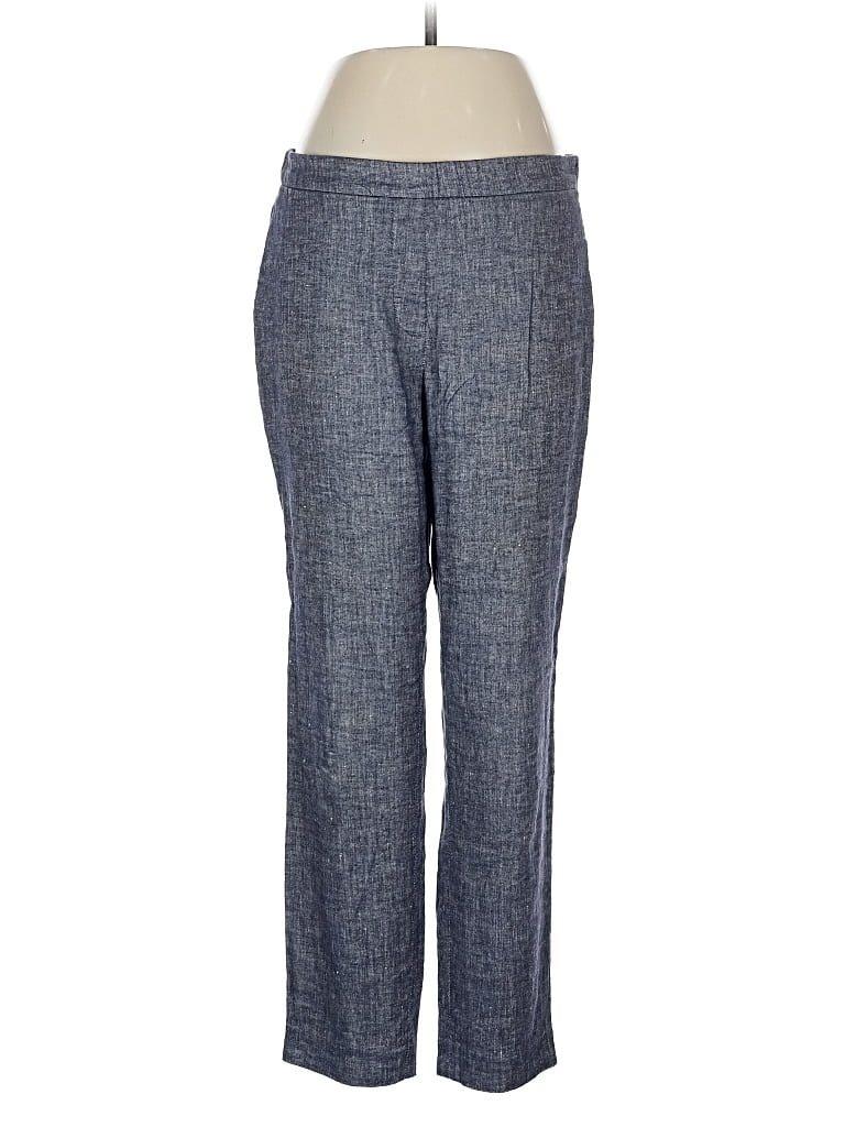 Pre-owned Theory Linen Pants In Blue