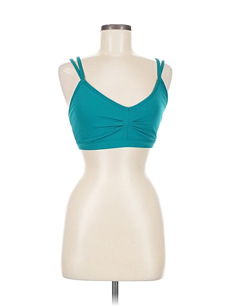 Pre-owned Fabletics Tank Top Teal Strapless Neckline Tops In Blue