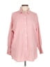 Unbranded 100% Polyester Checkered-gingham Pink Red Long Sleeve Blouse Size L - photo 1