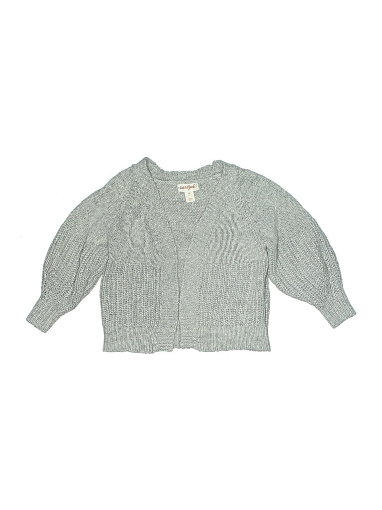 Pre-owned Cat & Jack Kids' Cardigan Sweater In Gray