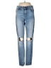 7 For All Mankind Animal Print Blue Jeans Size 24 waist - photo 1