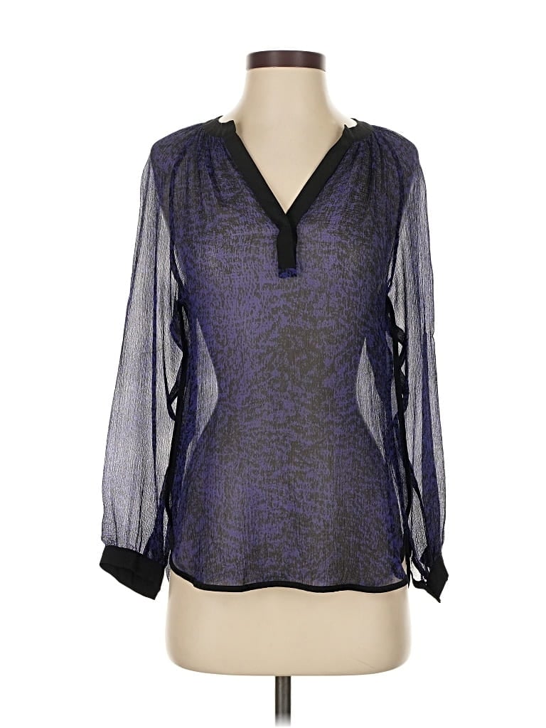 Pre-owned Rebecca Taylor Long Sleeve Blouse In Purple