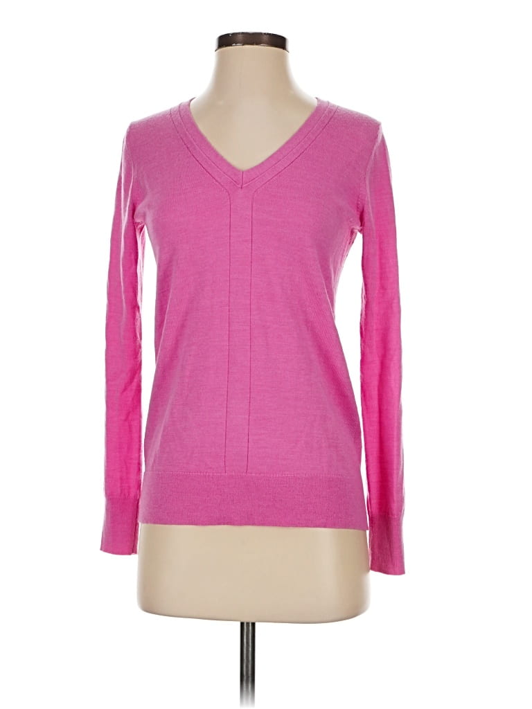 Pre-owned Banana Republic Wool Pullover Sweater In Pink