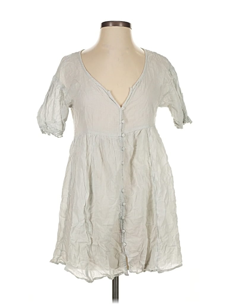 Pre-owned Out From Under Short Sleeve Blouse In Gray