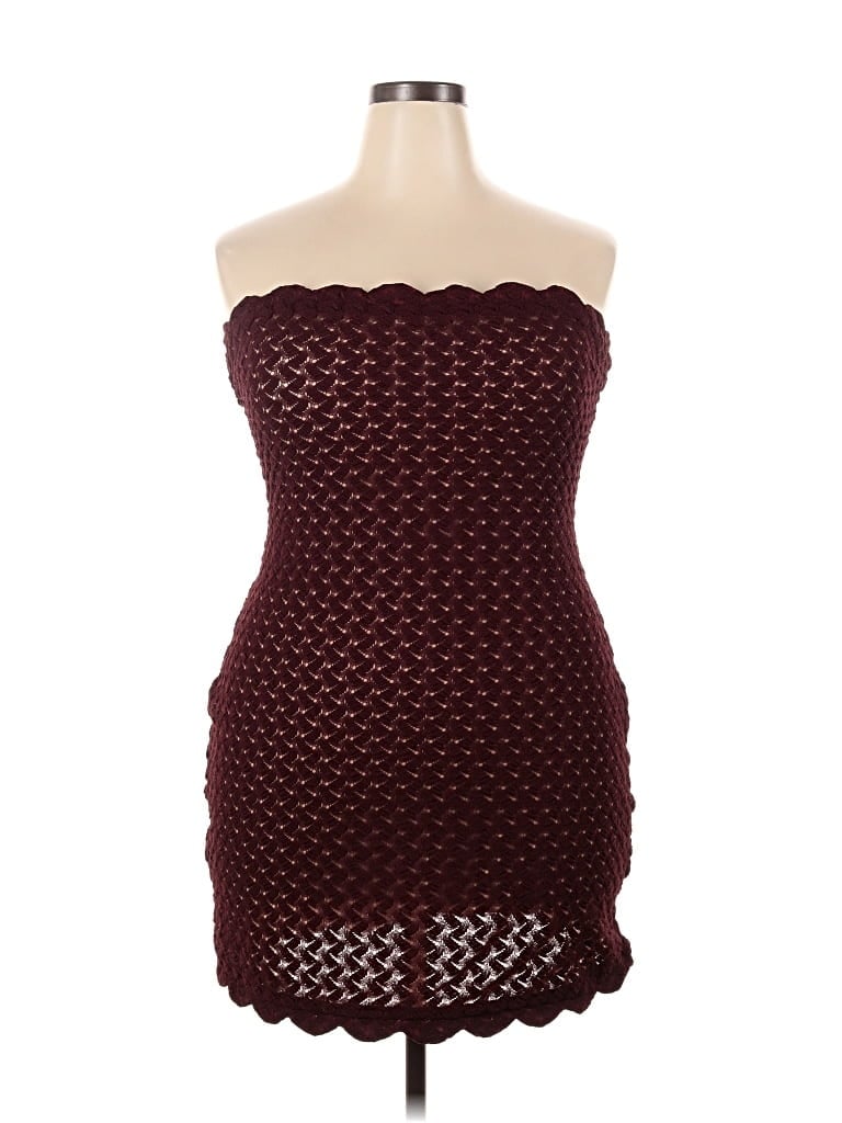 Pre-owned Meshki Cocktail Dress In Burgundy