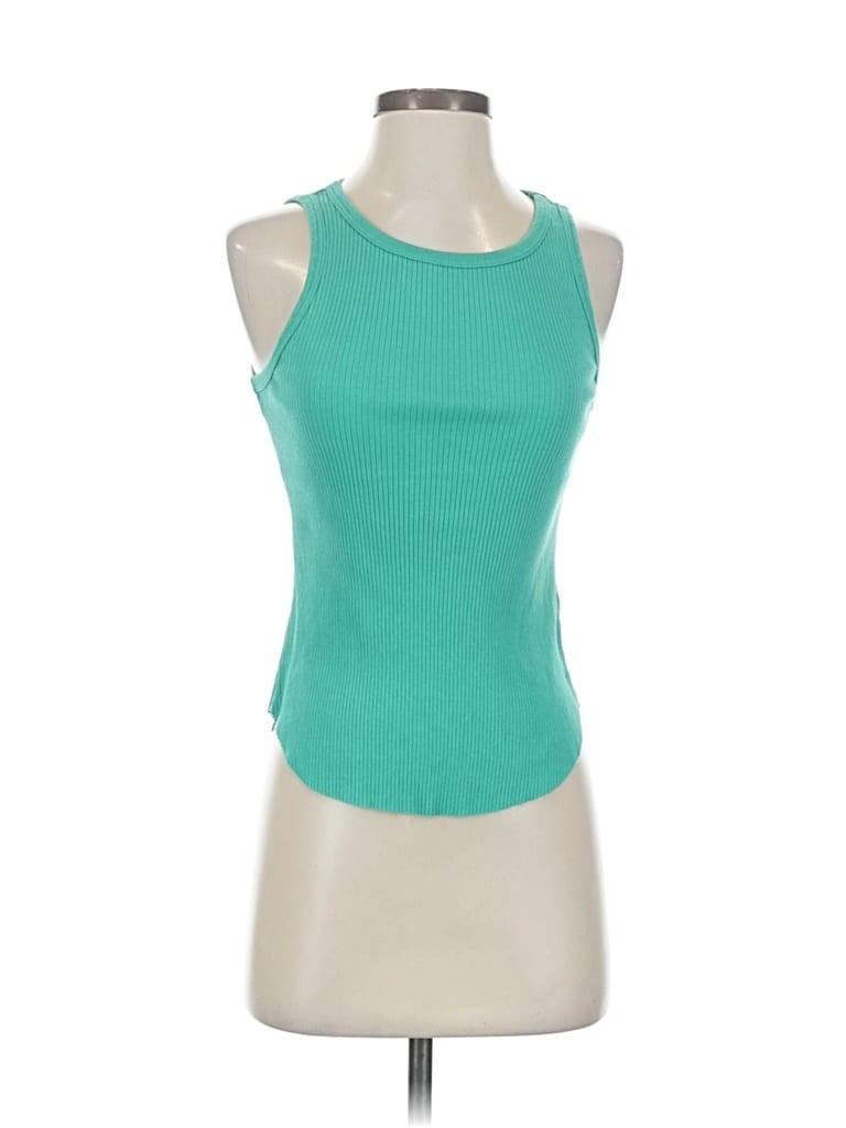 Pre-owned Xirena Tank Top Teal Halter Neckline Tops In Blue