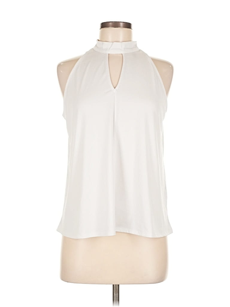 Pre-owned Banana Republic Sleeveless Blouse In White