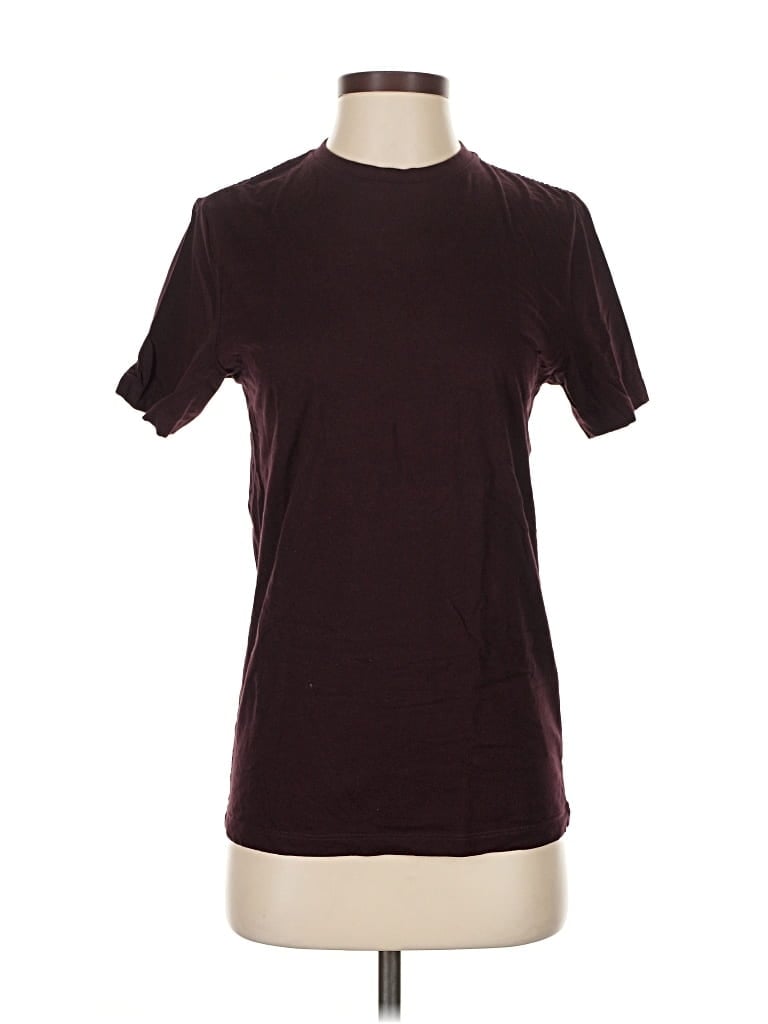 Pre-owned Reiss Short Sleeve T-shirt In Burgundy