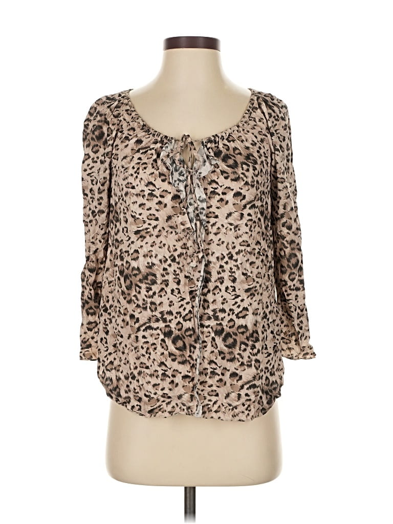 Pre-owned Rebecca Taylor 3/4 Sleeve Blouse In Brown