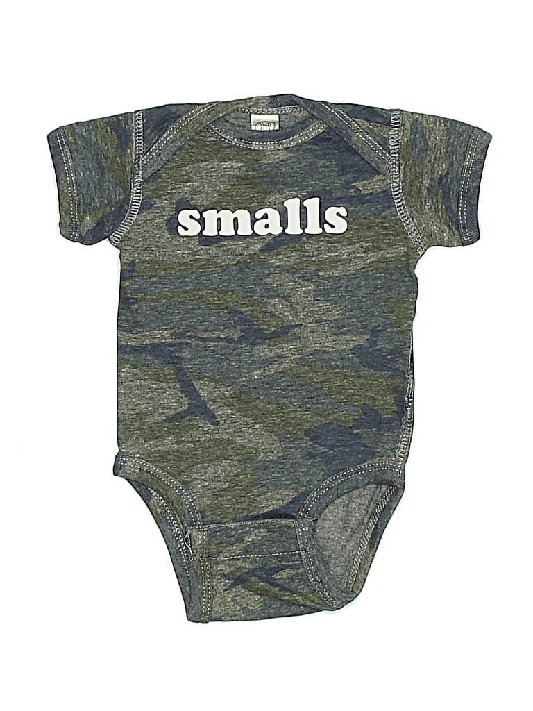 Pre-owned Rabbit Skins Babies' Short Sleeve Onesie In Green