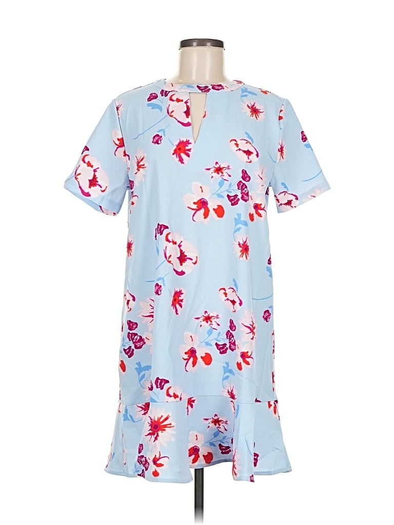 Pre-owned Mud Pie Casual Dress In Blue