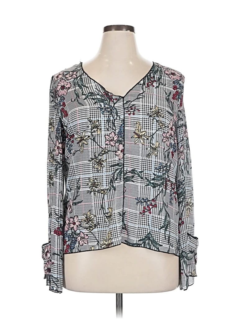 Pre-owned Assorted Brands Long Sleeve Blouse In Black