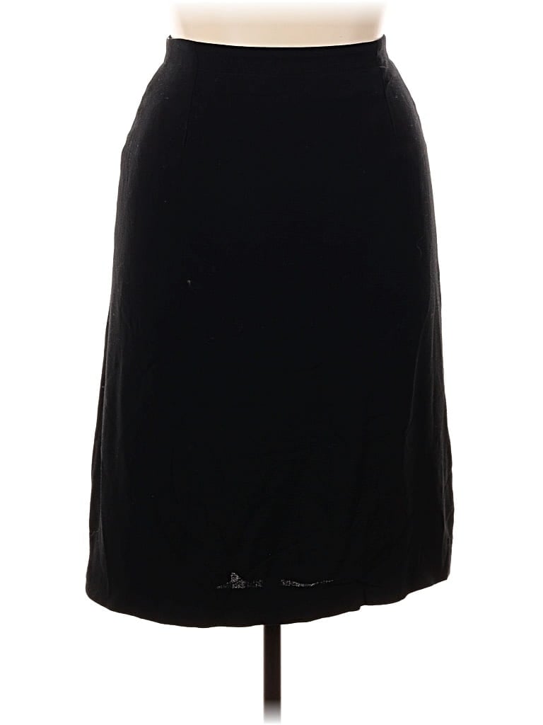 Pre-owned Saks Fifth Avenue Wool Skirt In Black