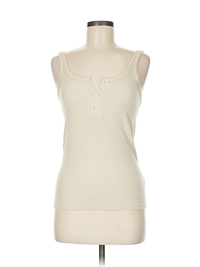 Pre-owned Aerie Tank Top Ivory Strapless Neckline Tops In White