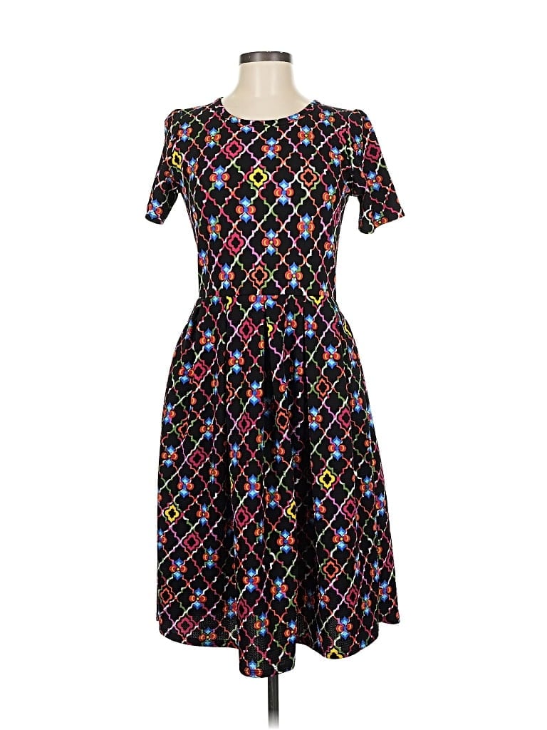 Pre-owned Lularoe Casual Dress In Black