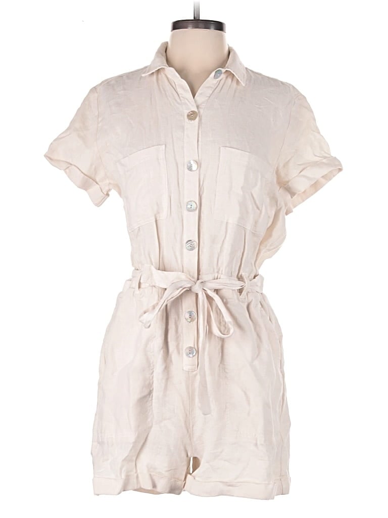 Pre-owned Cloth & Stone X Anthropologie Romper In White