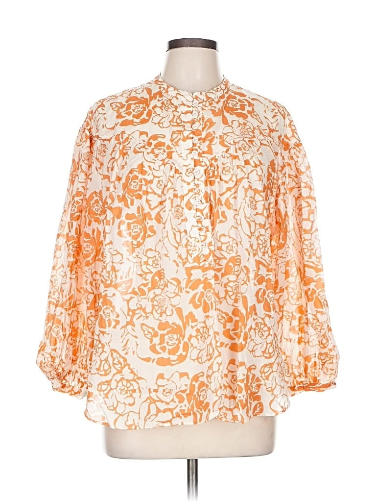Assorted Brands 3/4 Sleeve Blouse In Orange