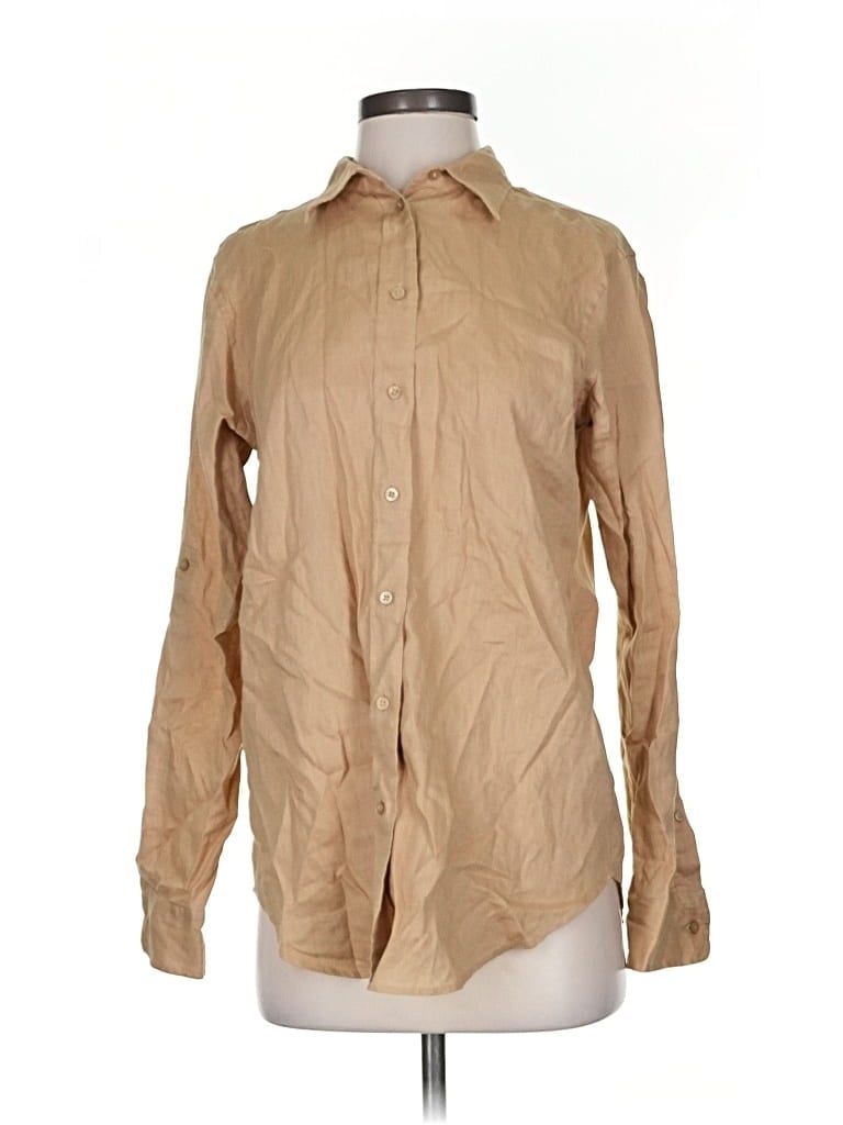 Pre-owned Polo Ralph Lauren Long Sleeve Button Down Shirt In Brown