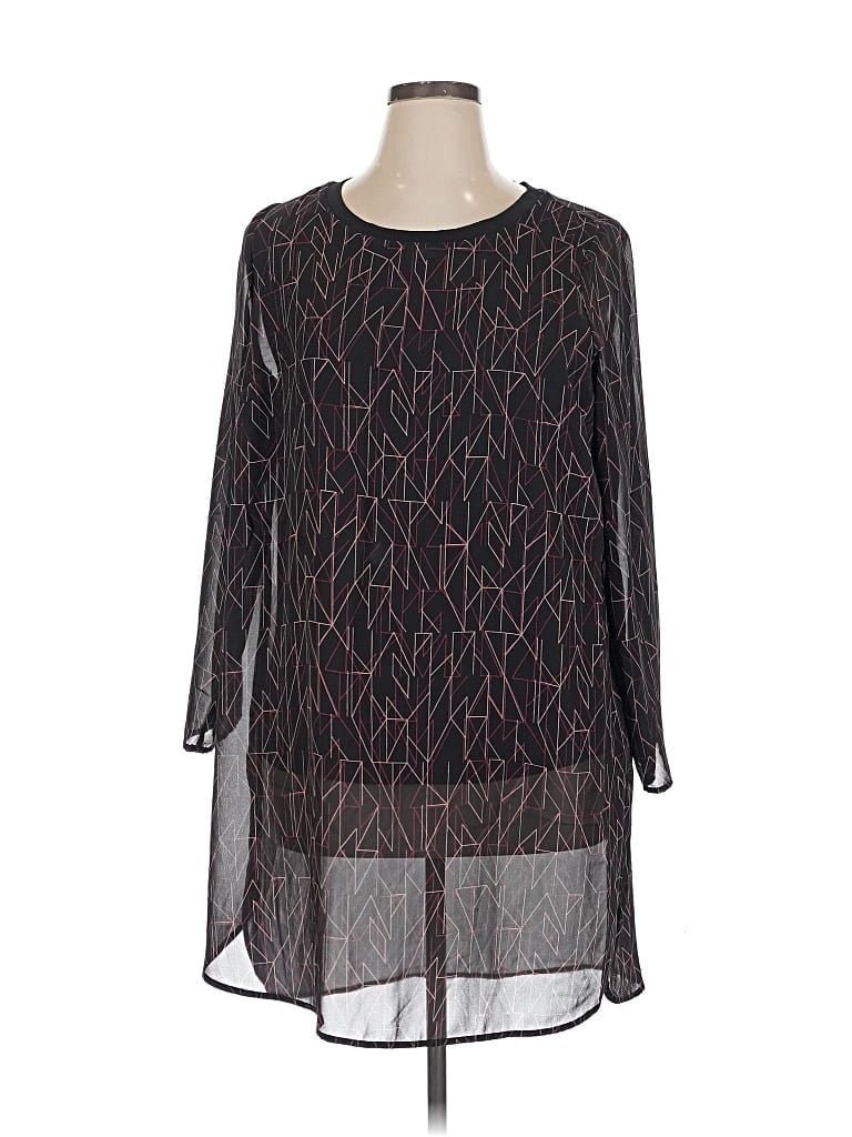Pre-owned Alfani 3/4 Sleeve Blouse In Black