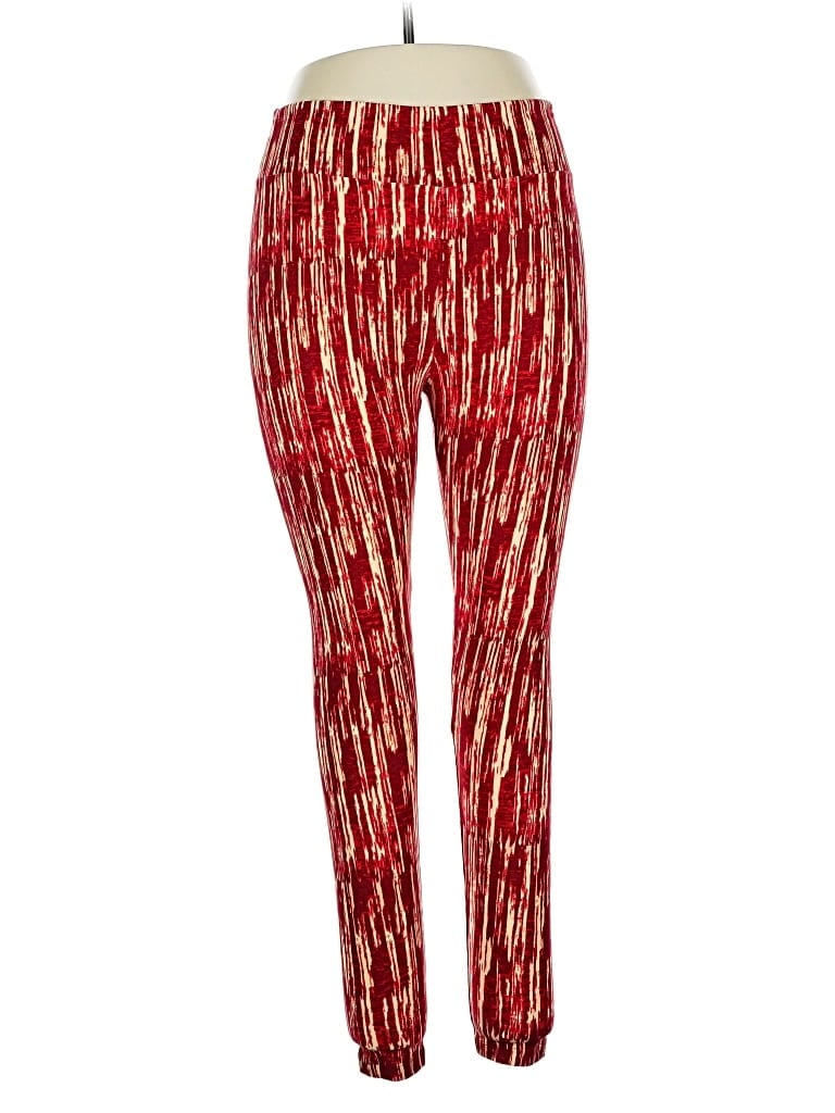 Pre-owned Lularoe Casual Pants In Burgundy