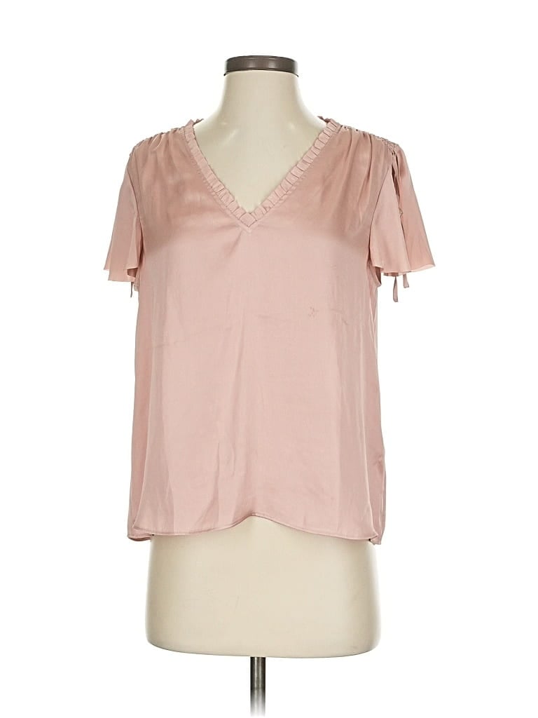 Pre-owned Banana Republic Short Sleeve Blouse In Pink