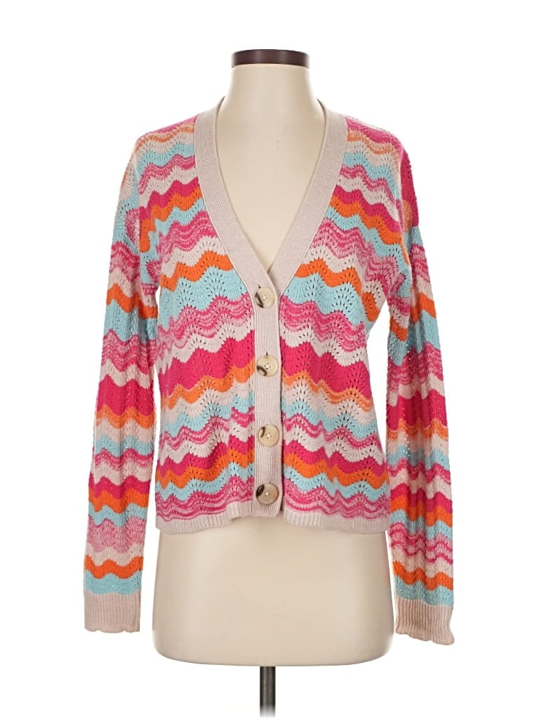 Pre-owned Forte Wool Cardigan Sweater In Pink