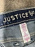 Justice 100% Recycled Polyester Solid Blue Jeans Size 8 - photo 3