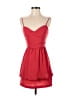 Bebe 100% Polyester Solid Red Cocktail Dress Size XXS - photo 1