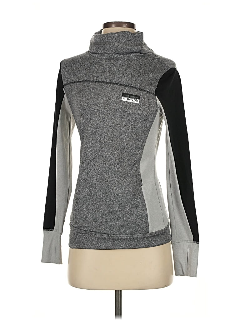 Pre-owned Victoria's Secret Pink Long Sleeve Turtleneck In Gray