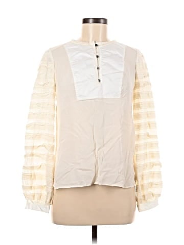 Tory Burch Long Sleeve Silk Top (view 1)