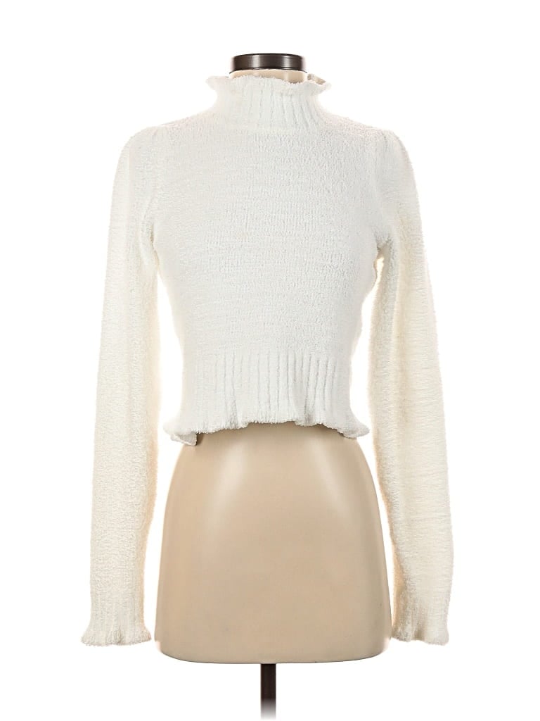 Pre-owned 525 America Turtleneck Sweater In White