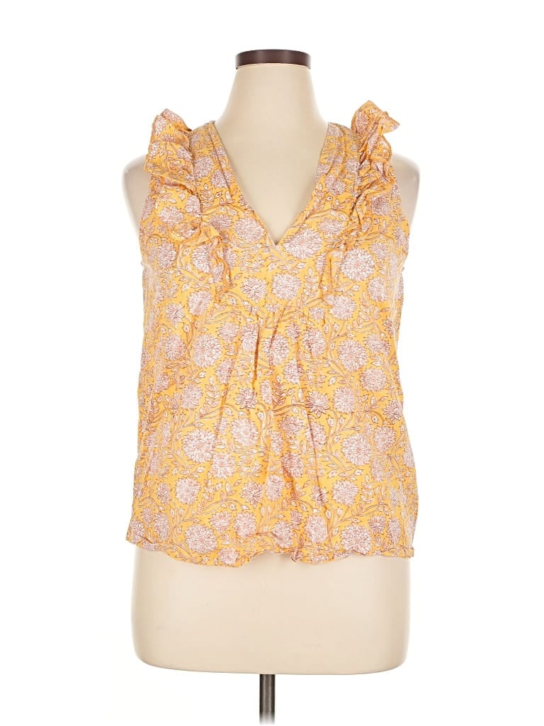 Pre-owned Wvn Sleeveless Blouse In Yellow