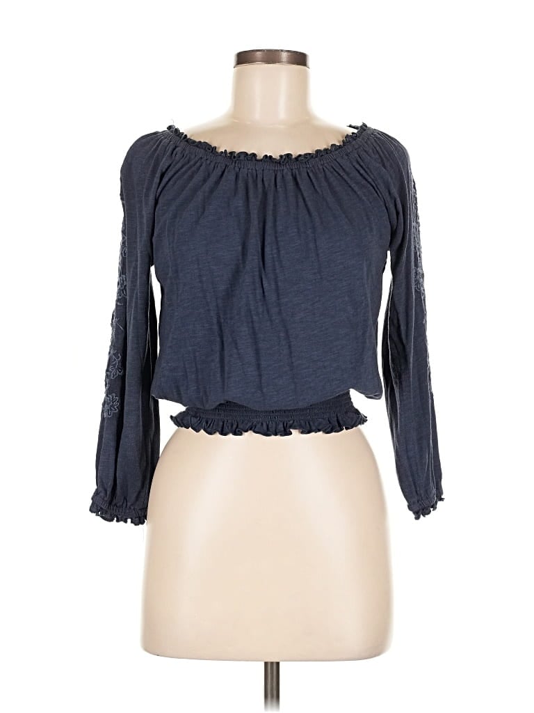 Pre-owned Wallflower Long Sleeve Blouse In Blue
