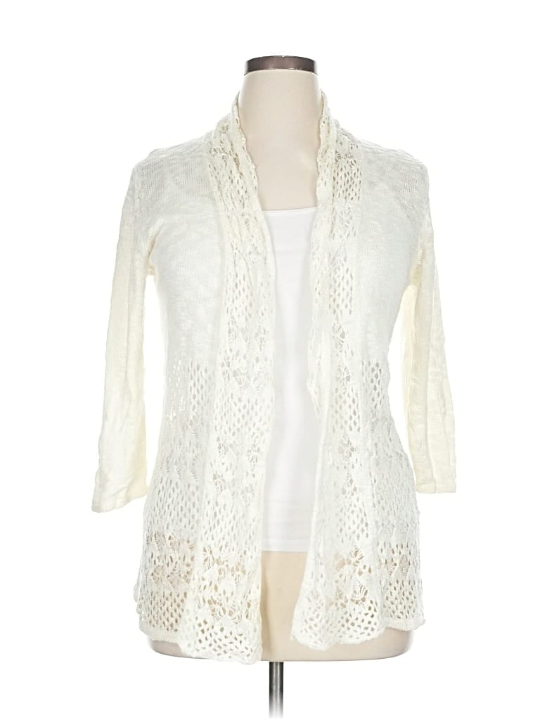 Pre-owned Belldini Cardigan Sweater In White
