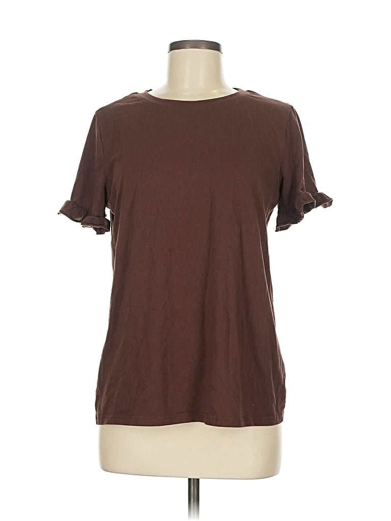 Pre-owned Fashion Short Sleeve T-shirt In Brown