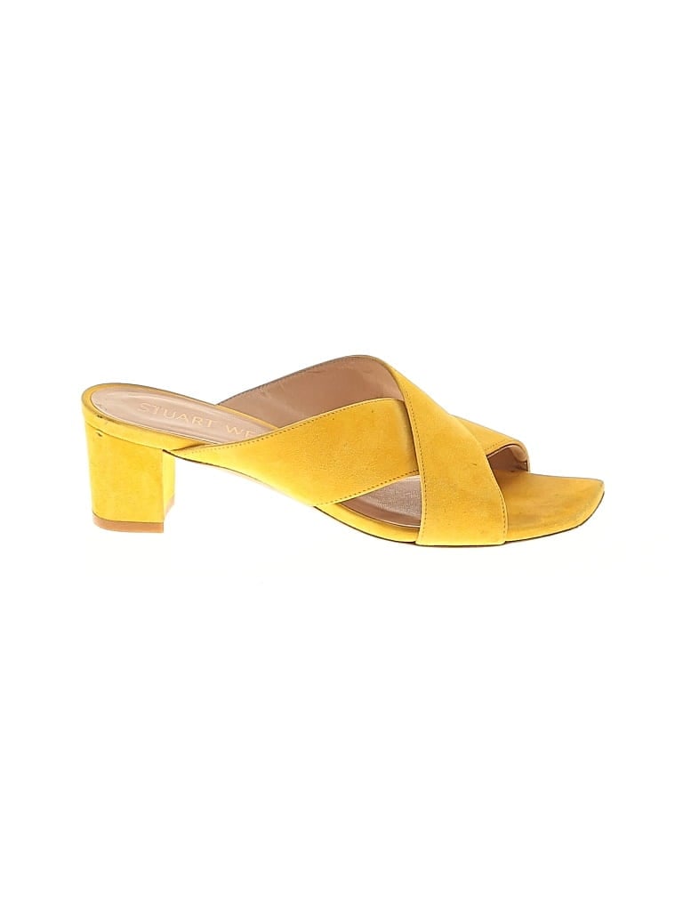 Pre-owned Stuart Weitzman Mule/clog In Yellow