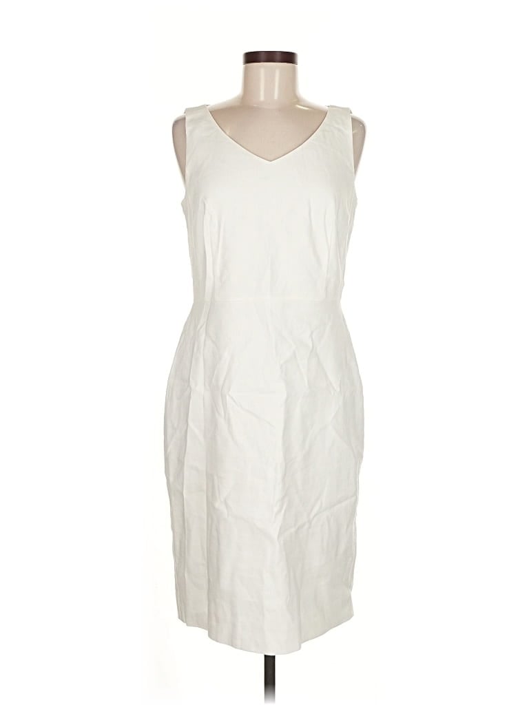 Pre-owned Ann Taylor Casual Dress In White