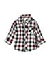 First Impressions 100% Cotton Plaid Burgundy Long Sleeve Button-Down Shirt Size 3-6 mo - photo 1